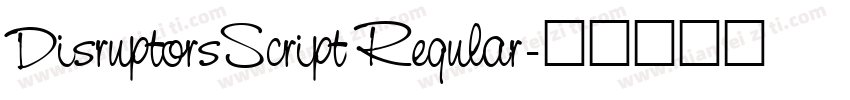 DisruptorsScript Regular字体转换